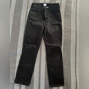 J. Crew 9” Vintage Straight Black Jeans Size 29